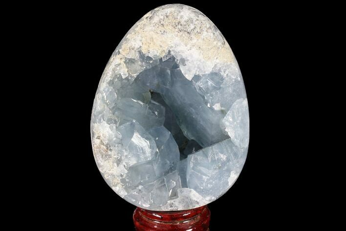 Crystal Filled Celestine (Celestite) Egg Geode - Large Crystals! #88317